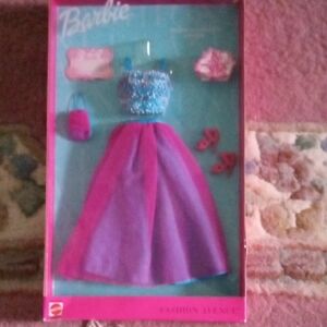 Barbie Fashion Set with Blue and Pink Ensemble